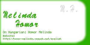 melinda homor business card